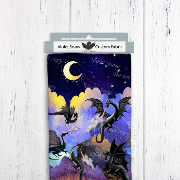 Dragons Fly at Night Large Scale Border Full Yard